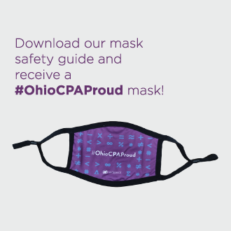 Download our mask safety guide and receive a #OhioCPAProud mask!