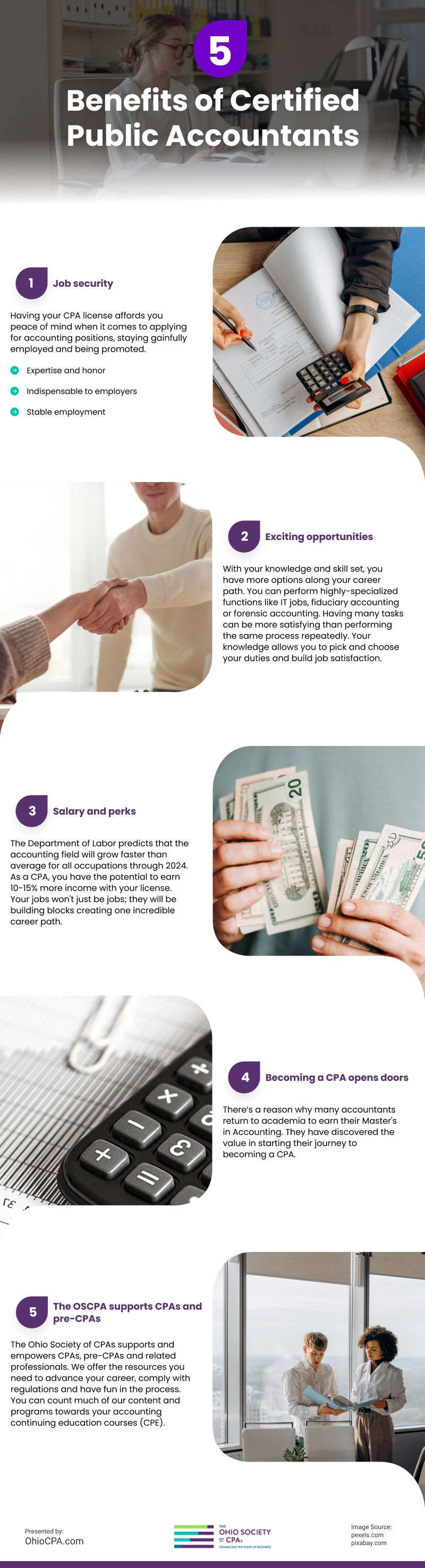 5 Benefits of Certified Public Accountants Infographic