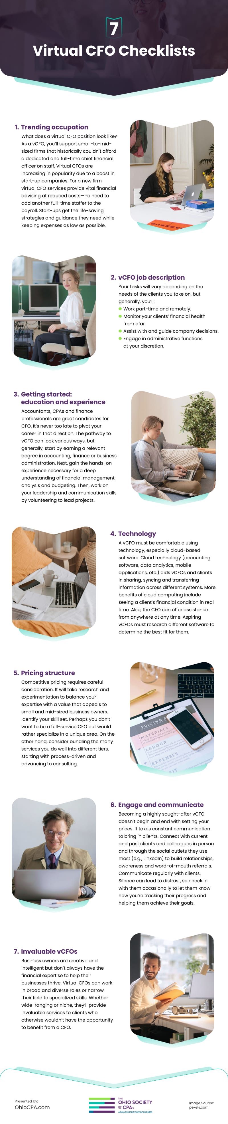 7 Virtual CFO Checklists Infographic