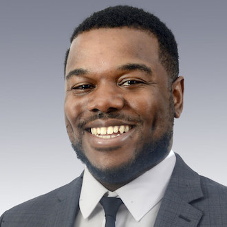 Man smiling for camera.