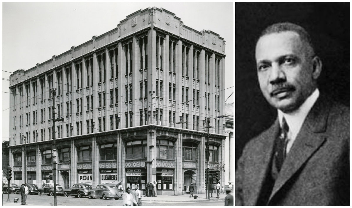 Binga State Bank and Arthur J. Wilson photograph collage.