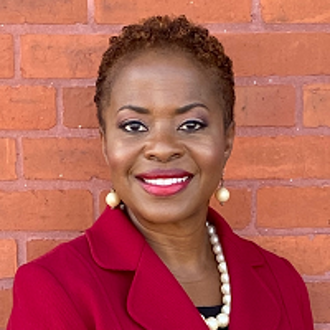 Woman smiling for camera.